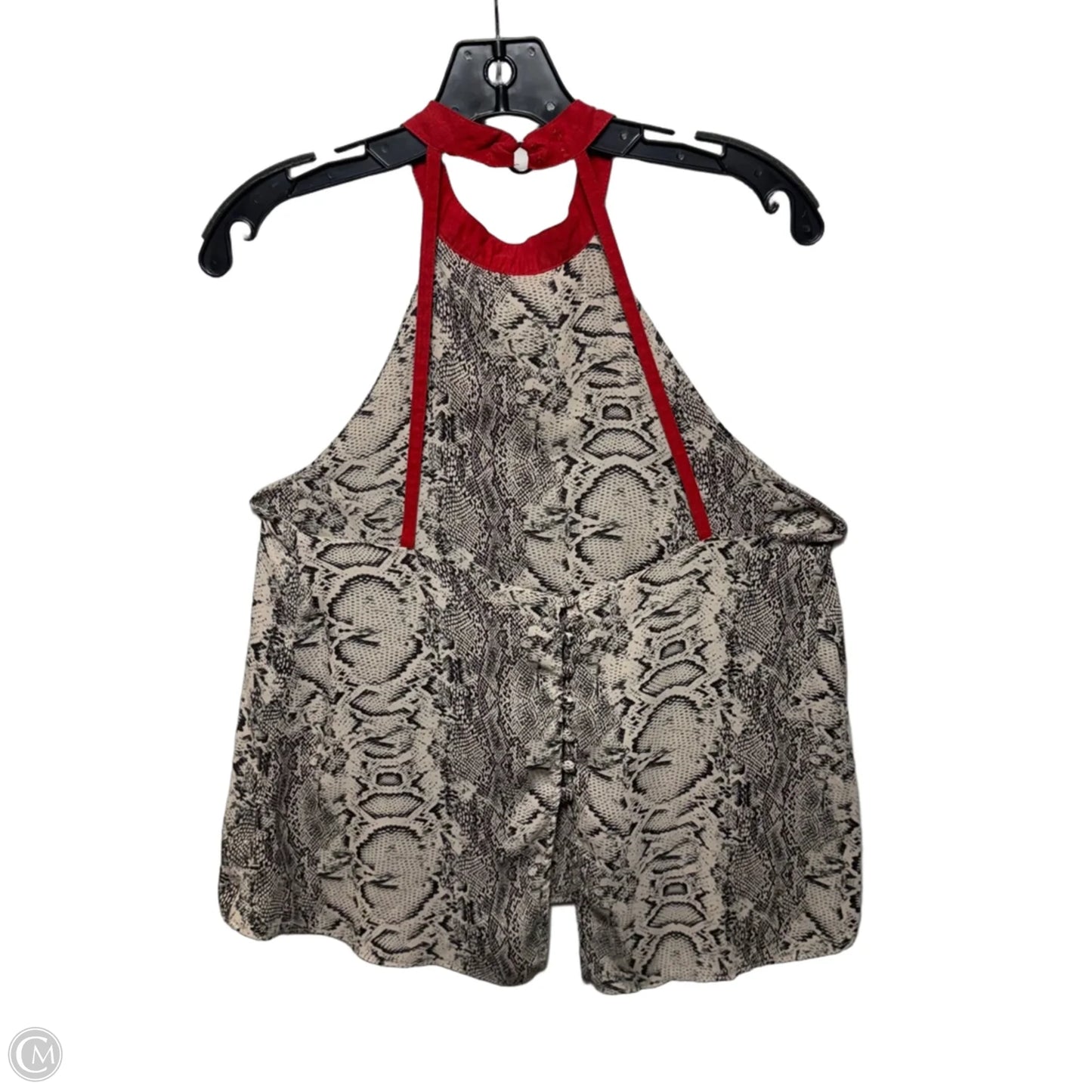 Through The Night Halter Top Sleeveless By Free People In Snakeskin Print, Size: S