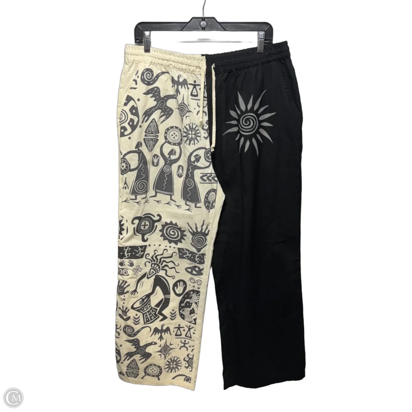 Pants Lounge By Adore In Black & Cream, Size: Xl