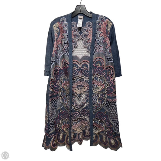 Linen Blend Kimono By Chicos In Multi-colored, Size: S/M
