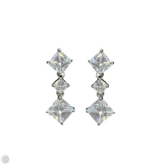 Princess Cut Graduated Drop Earrings