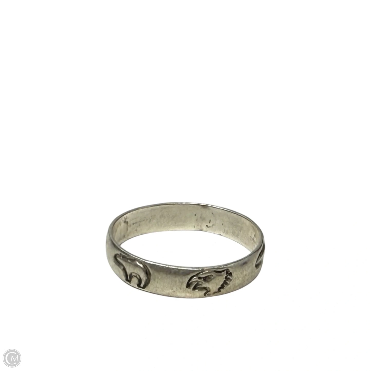 Vintage Navajo Sterling Silver Bear & Eagle Ring By J. Begay, Size: 8