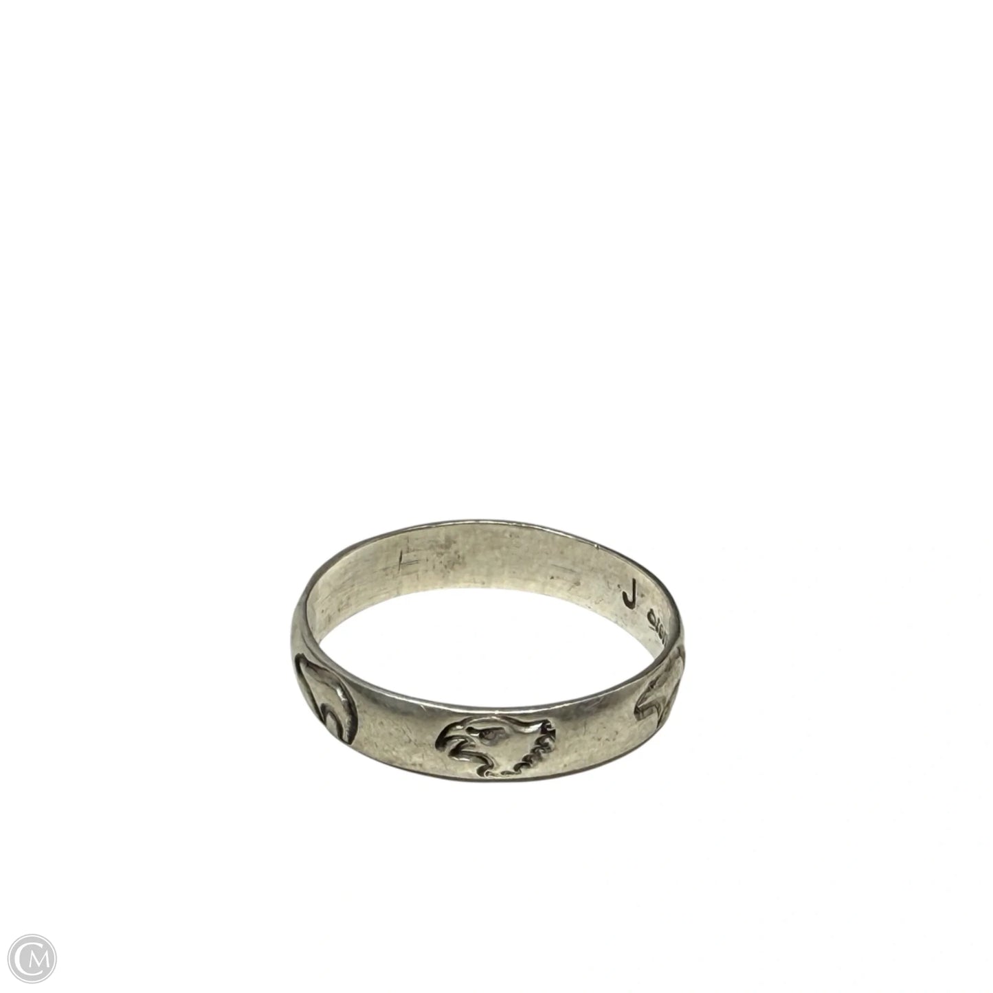 Vintage Navajo Sterling Silver Bear & Eagle Ring By J. Begay, Size: 8