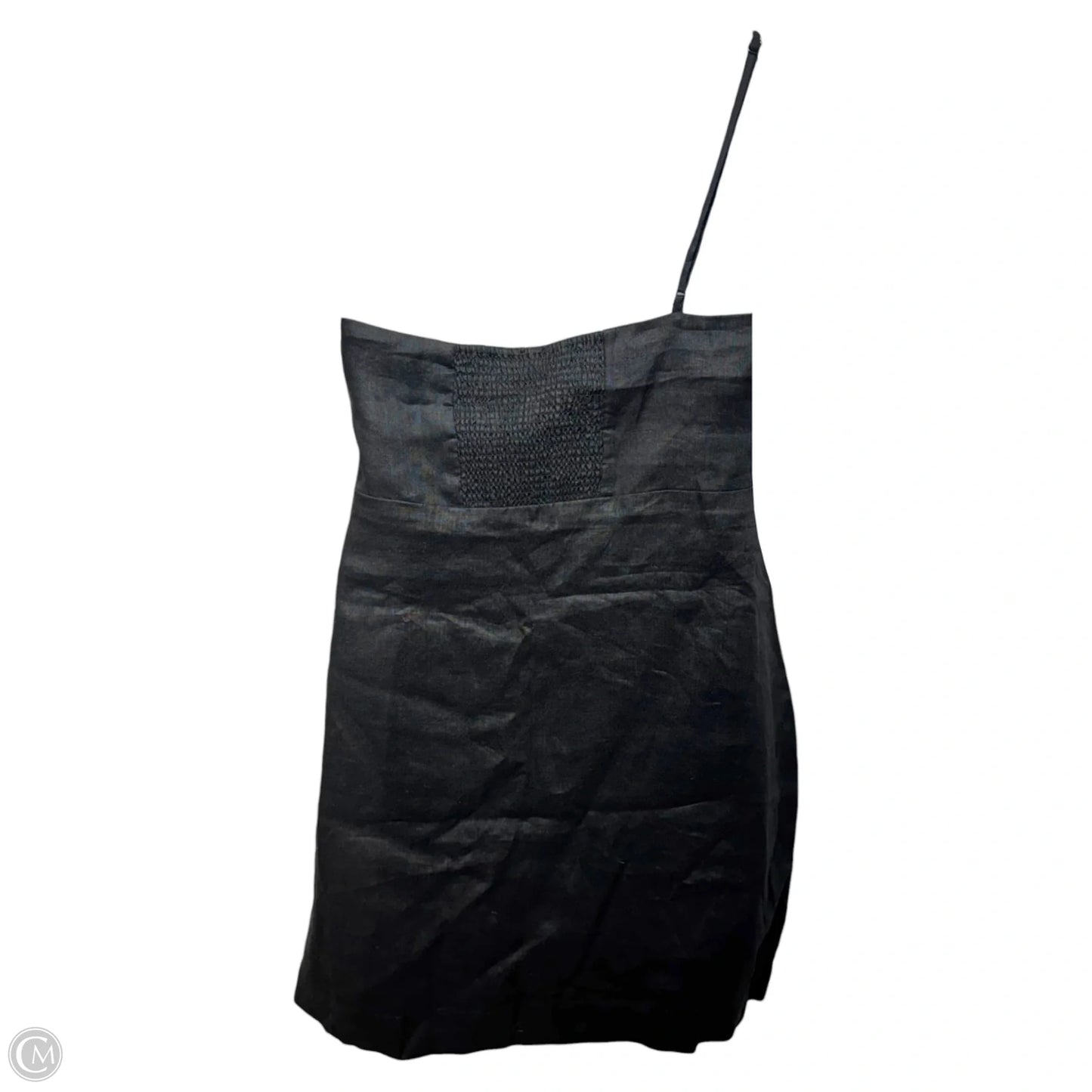 Linen One Shoulder Dress Casual Short By TJ Swim In Black, Size: Xl