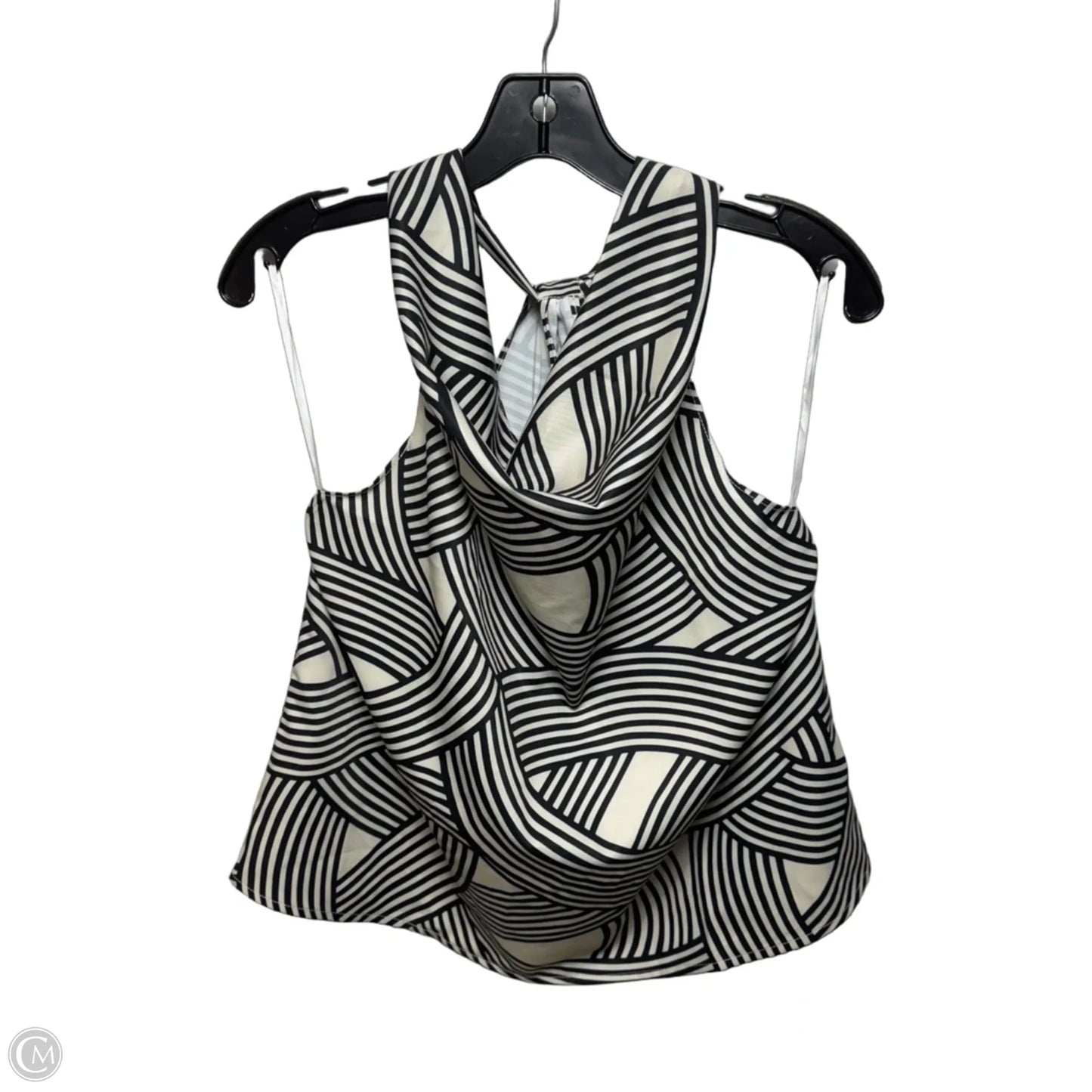 Top Sleeveless By Commense In Black & Cream, Size: Xl