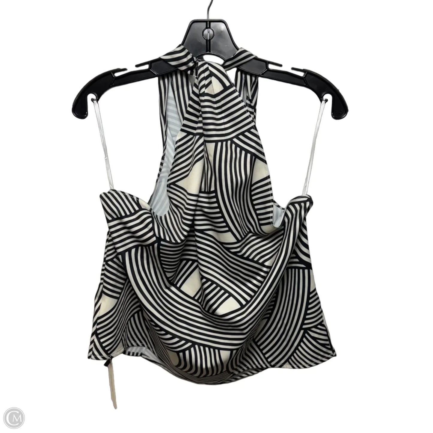 Top Sleeveless By Commense In Black & Cream, Size: Xl