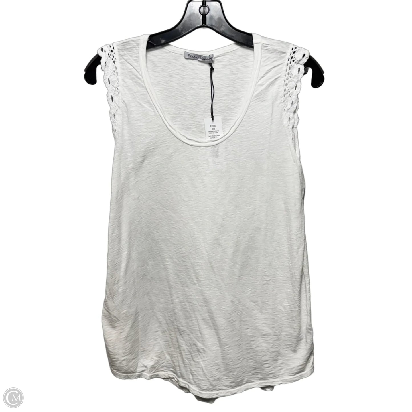 Vienna Lace Trim Top Sleeveless By Michael Stars In White, Size: Osfm