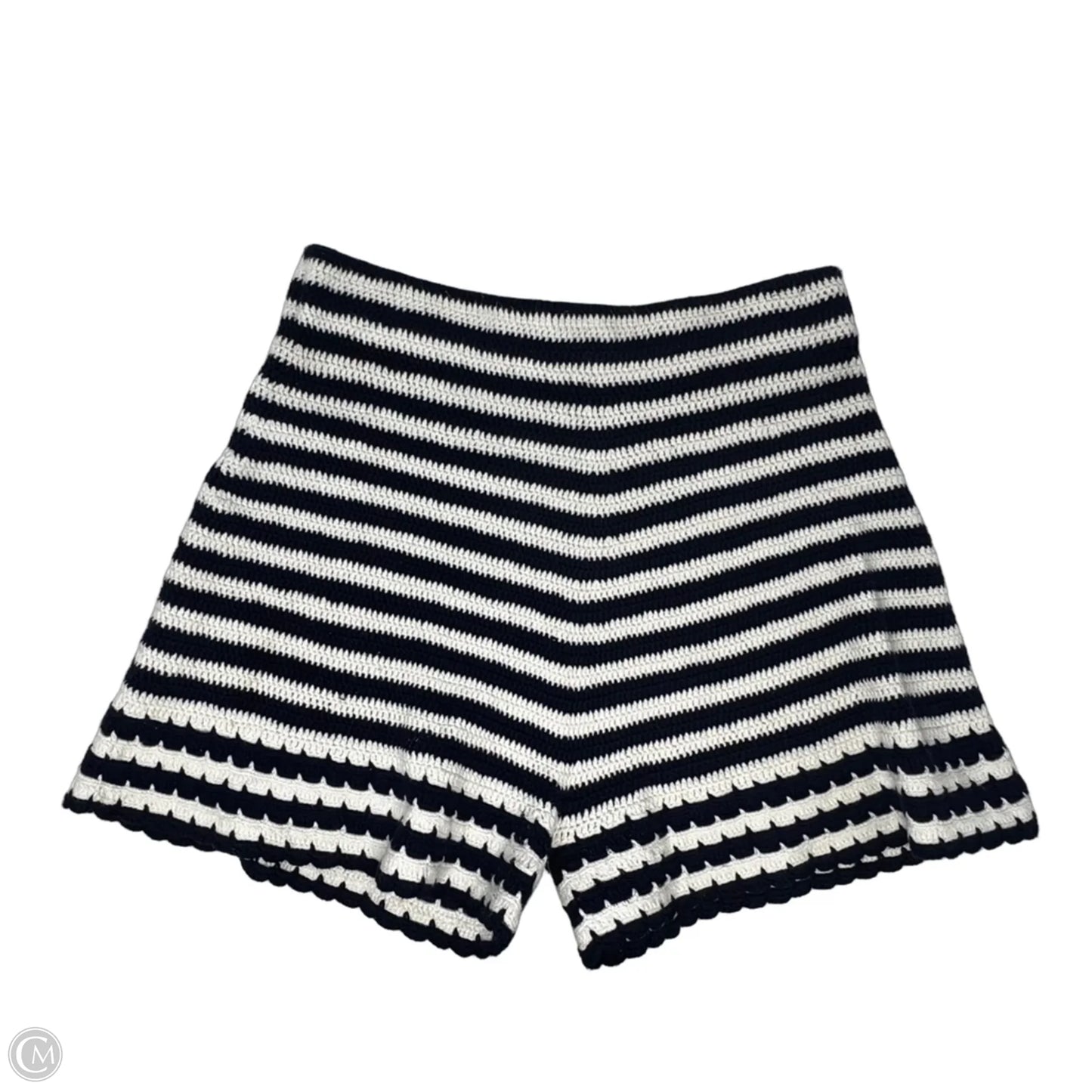 LARA MULTI STRIPE CROCHET SHORT By Eleven Six In Navy Striped Pattern, Size: M/L