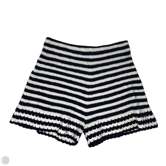 LARA MULTI STRIPE CROCHET SHORT By Eleven Six In Navy Striped Pattern, Size: M/L