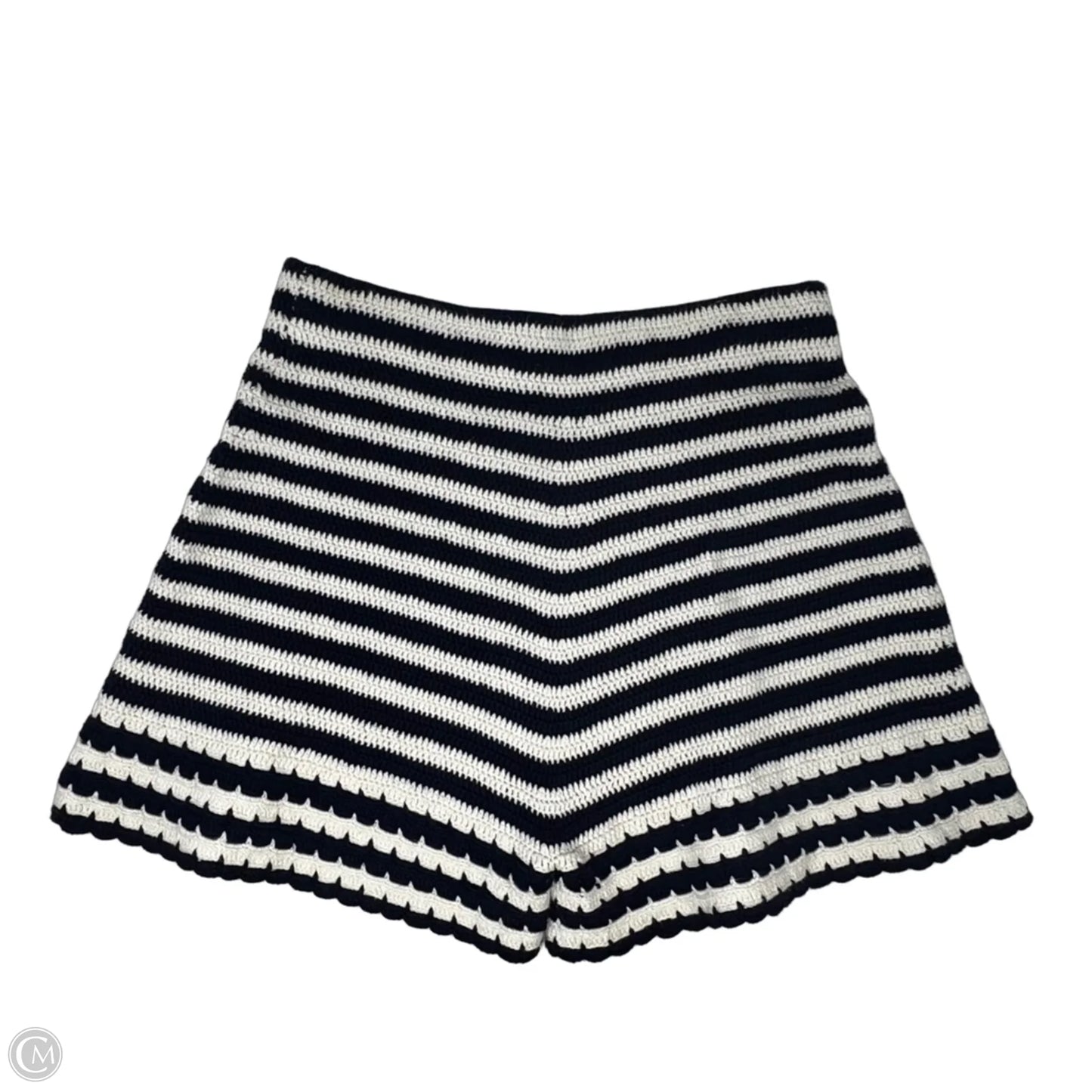 LARA MULTI STRIPE CROCHET SHORT By Eleven Six In Navy Striped Pattern, Size: M/L