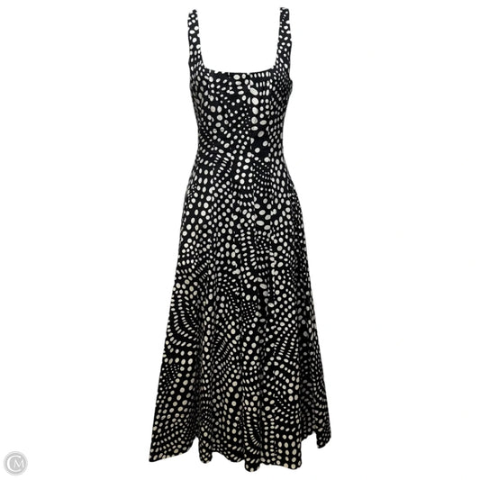 Wells Cotton Poplin Midi Dress By Staud In Wavy Dot, Size: 4