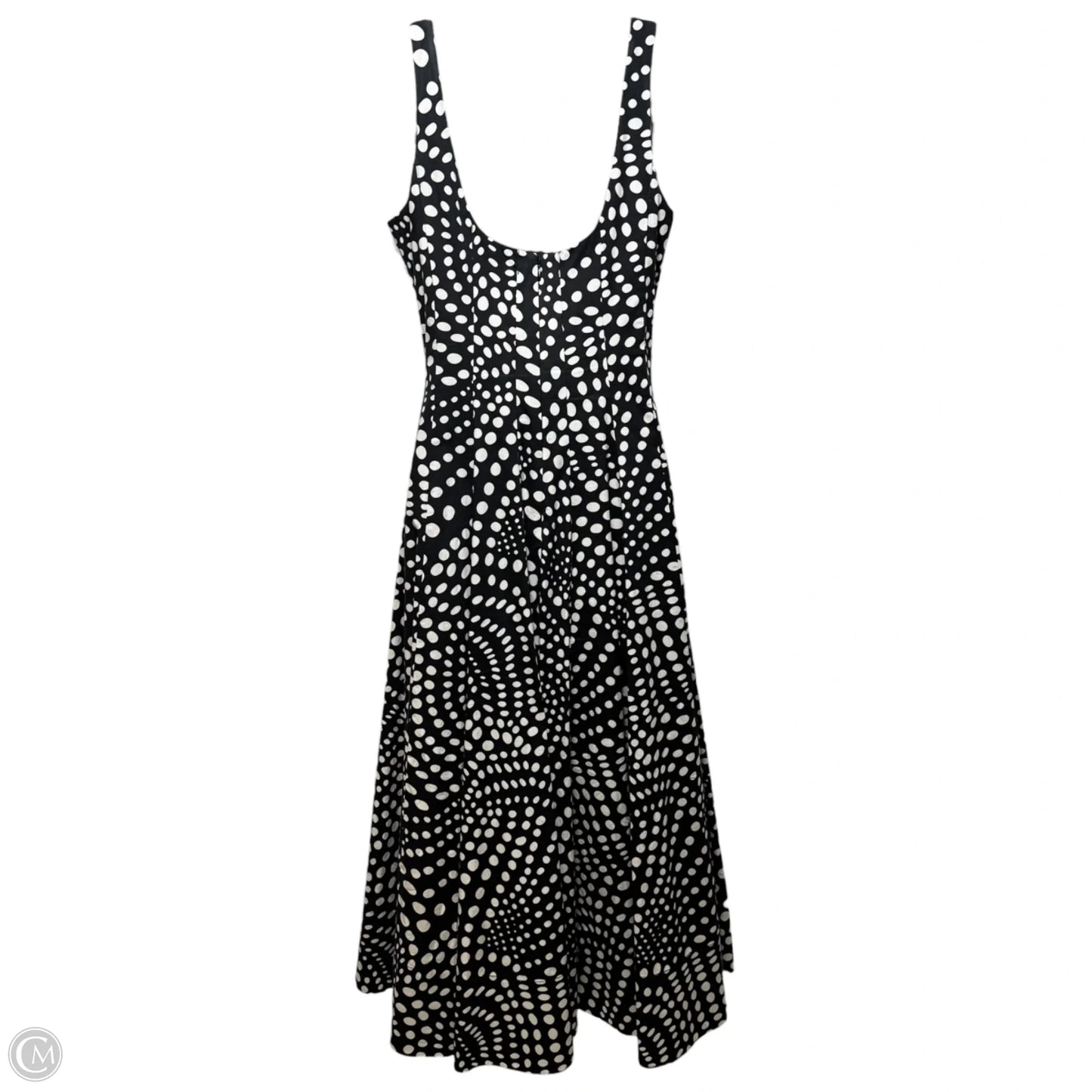 Wells Cotton Poplin Midi Dress By Staud In Wavy Dot, Size: 4