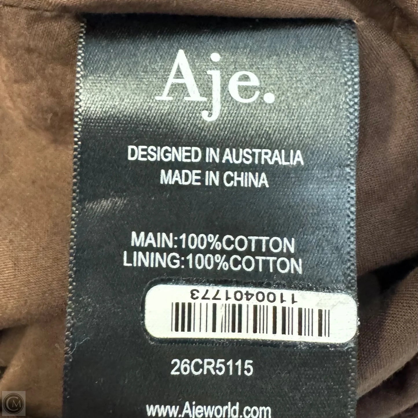 Sunny Gathered Poplin Maxi Dress By Aje. In Brown, Size: 10