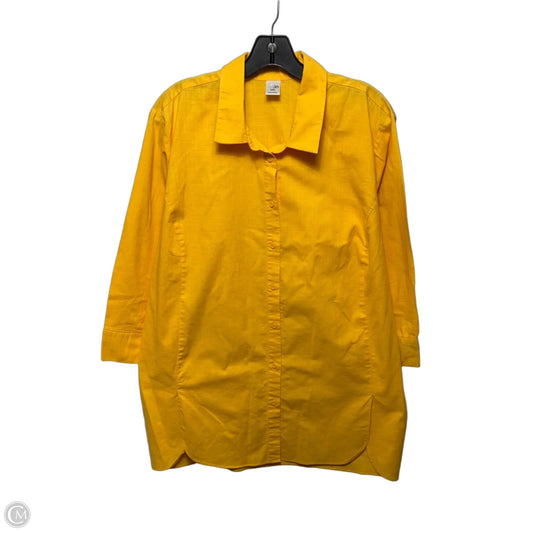Tunic 3/4 Sleeve By East 5th In Yellow, Size: Xxl