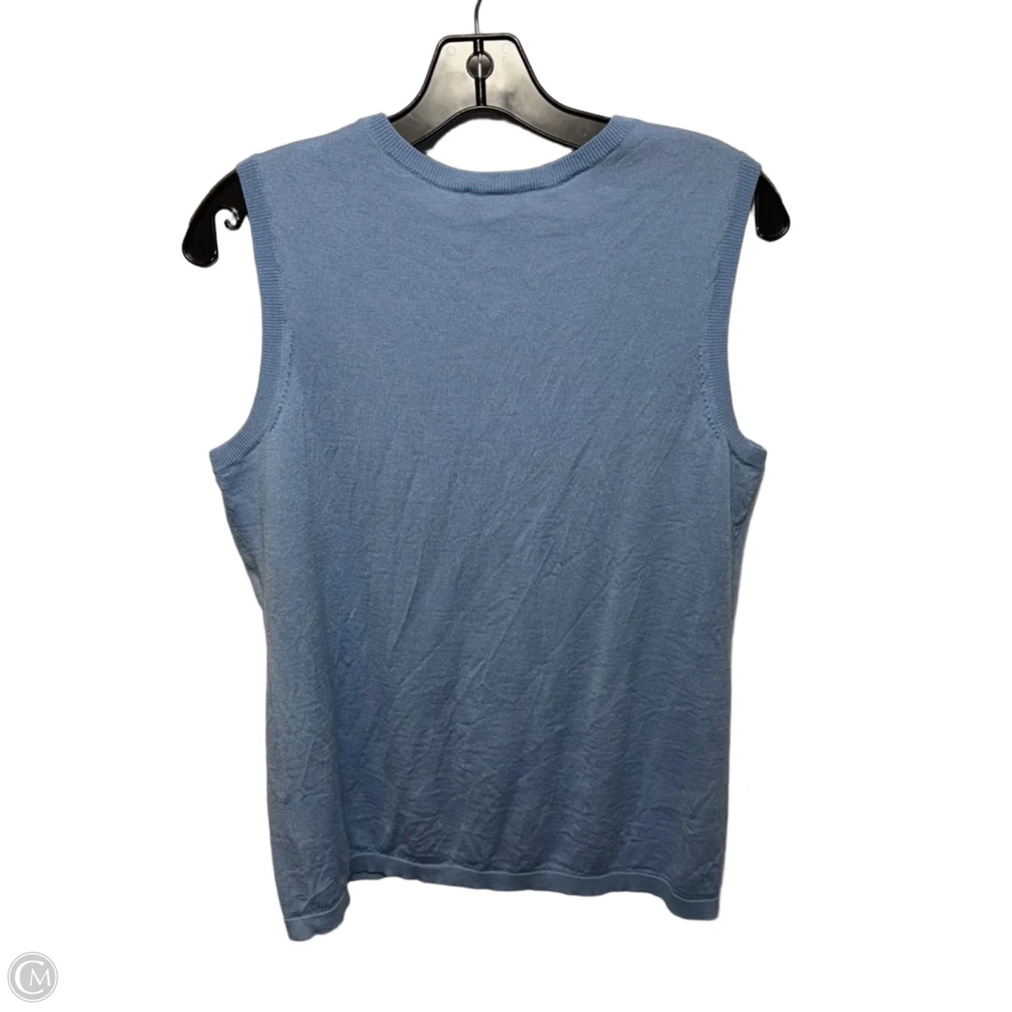 Merino Wool Top Sleeveless By Pendleton In Blue, Size: L