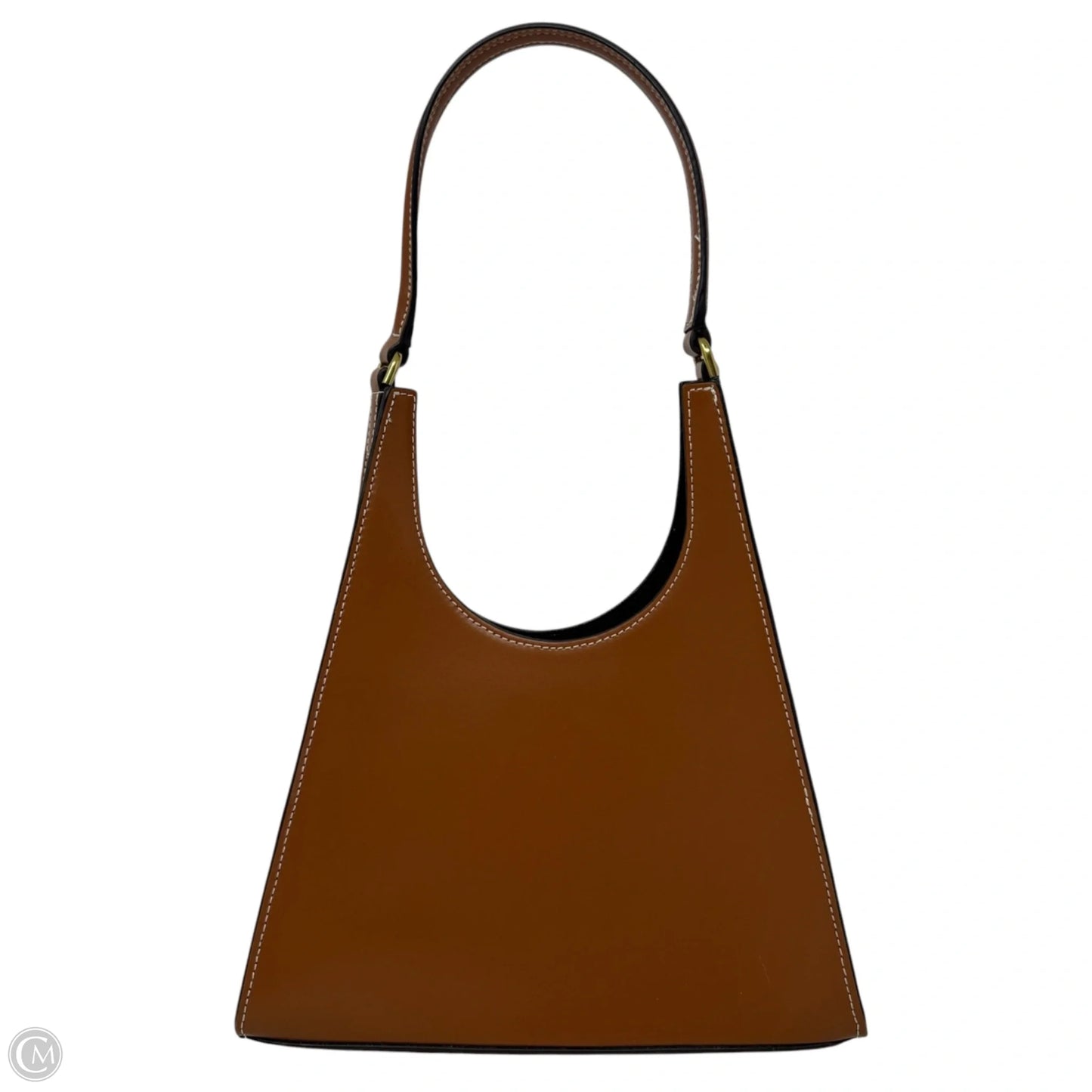 Rey Leather Structured Shoulder Bag By Staud, Size: Small