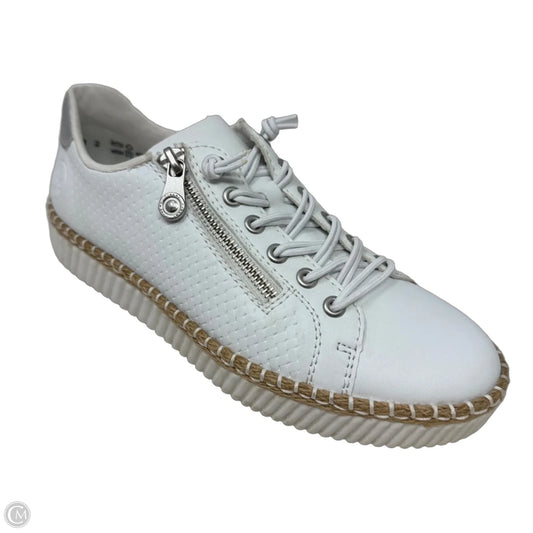 M2940-80 Alabama Platform Zip Sneakers By Riekers In White, Size: 8.5 (39)