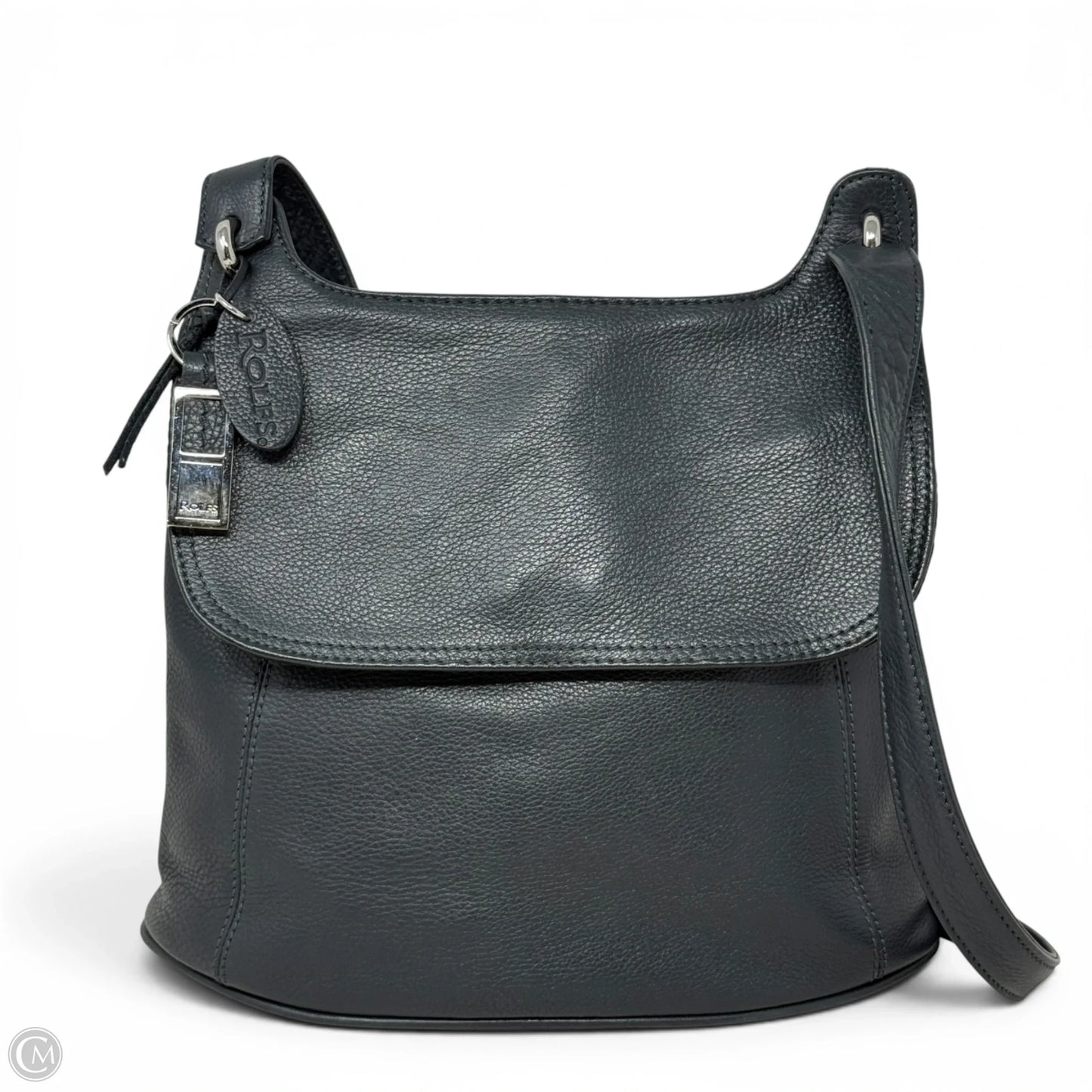Leather Shoulder Bag By Rolfs, Size: Medium