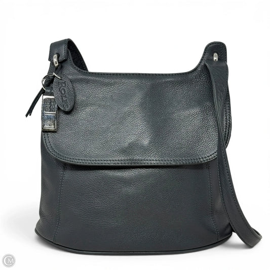 Leather Shoulder Bag By Rolfs, Size: Medium