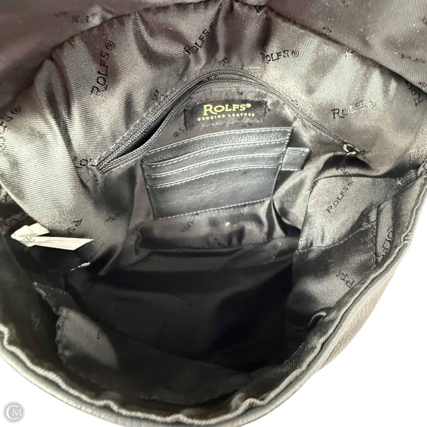 Leather Shoulder Bag By Rolfs, Size: Medium