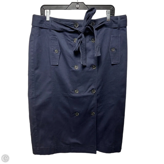Skirt Midi By Talbots In Navy, Size: 16