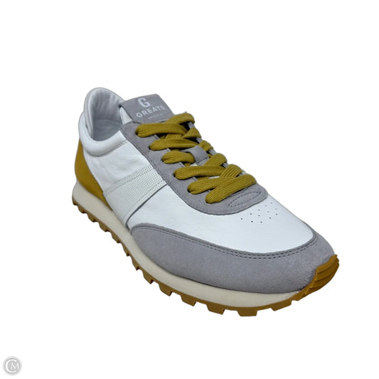 Misty Running Shoes By Greats Brooklyn In White & Yellow, Size: 10