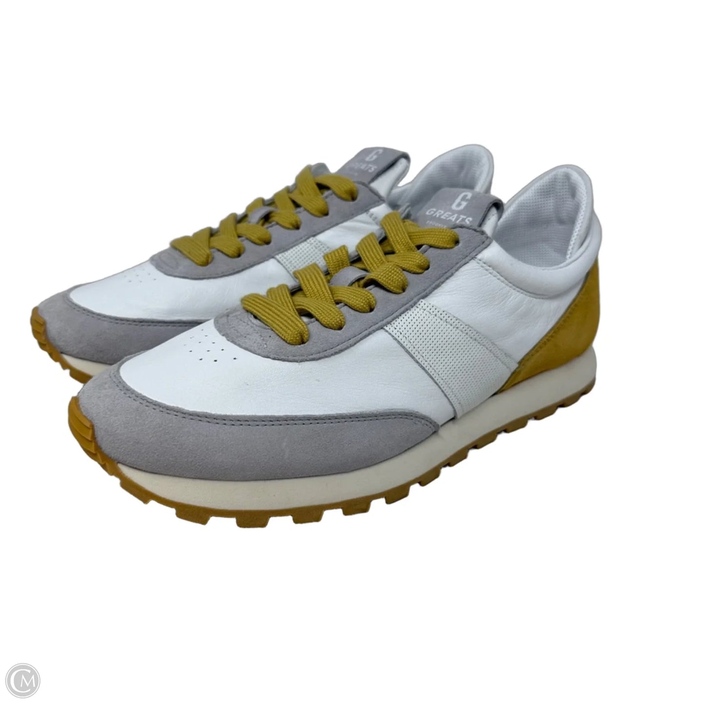 Misty Running Shoes By Greats Brooklyn In White & Yellow, Size: 10