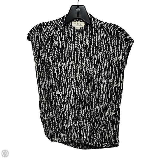Top Sleeveless By Velvet By Graham & Spencer In Black & Cream, Size: S
