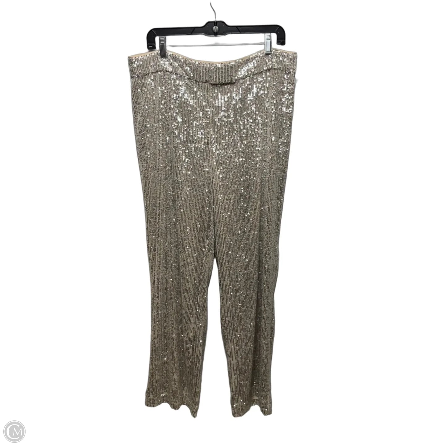 Sequin Pants By Loft In Silver, Size: 14