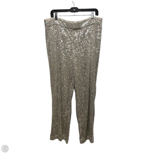 Sequin Pants By Loft In Silver, Size: 14