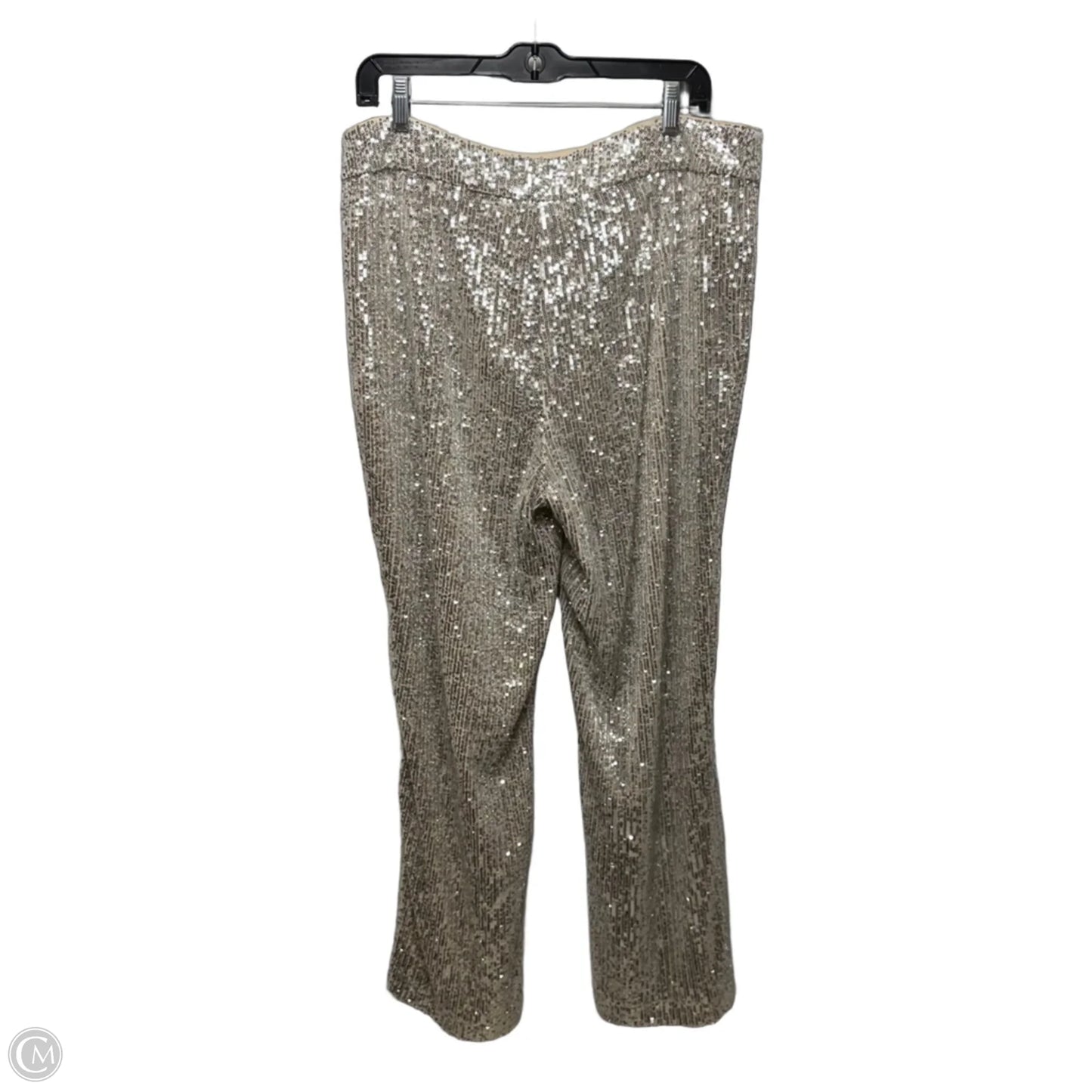Sequin Pants By Loft In Silver, Size: 14