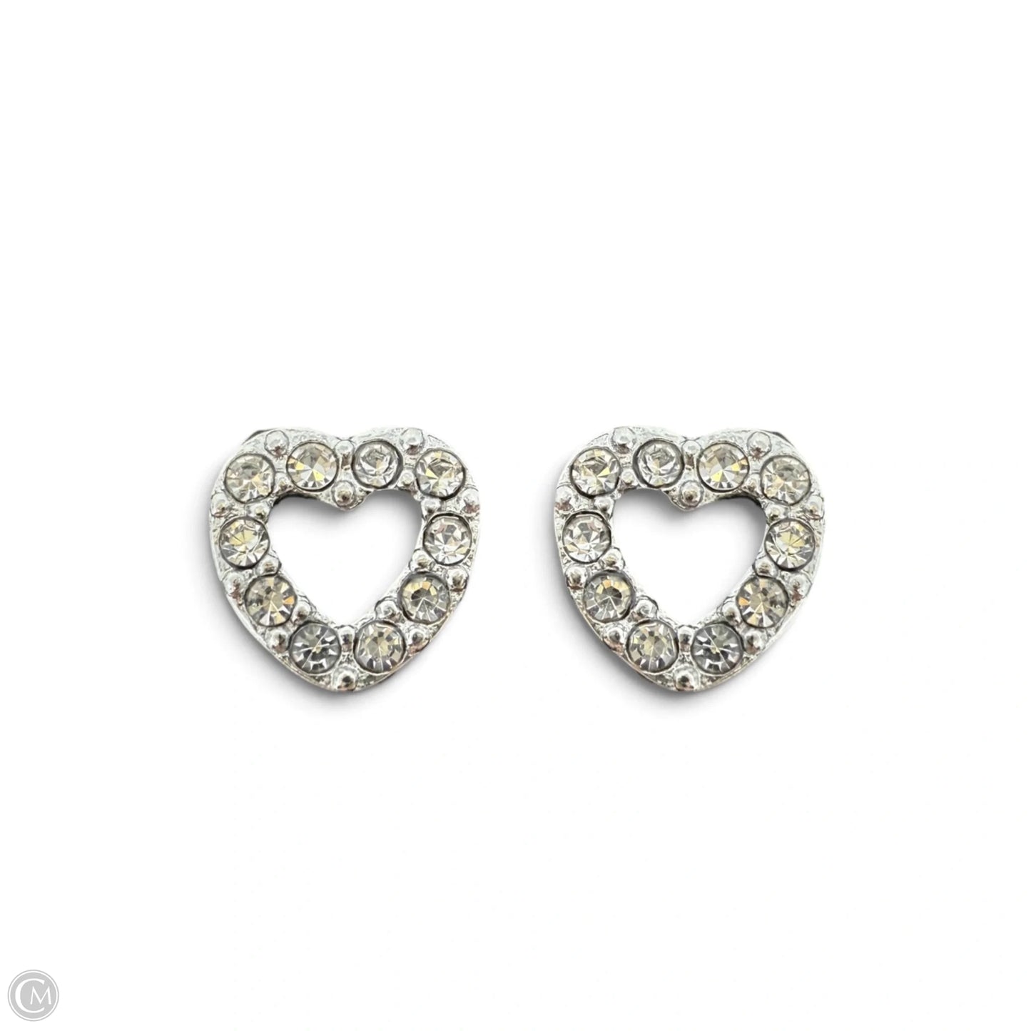 Open Heart Pavé Stud Earrings