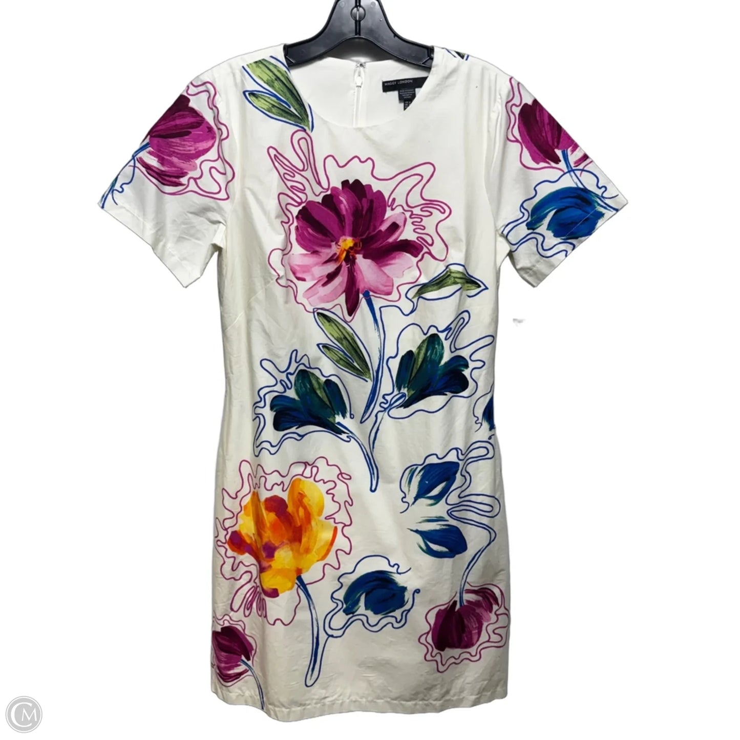 Honor Cotton Shift Dress By Maggy London In Floral Print, Size: 10