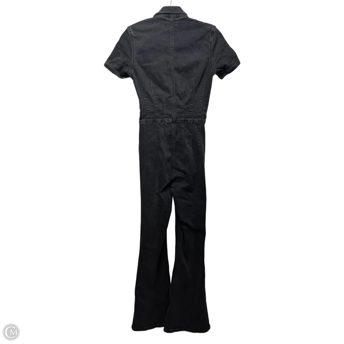 Zip Up Flared Leg Jumpsuit By We The Free In Black Denim, Size: Xs