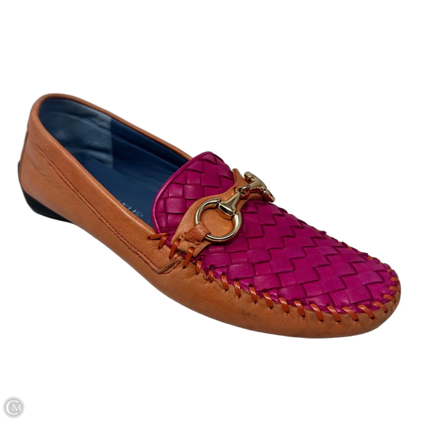 Perlata Driving Loafers By Robert Zur In Orange & Pink, Size: 8