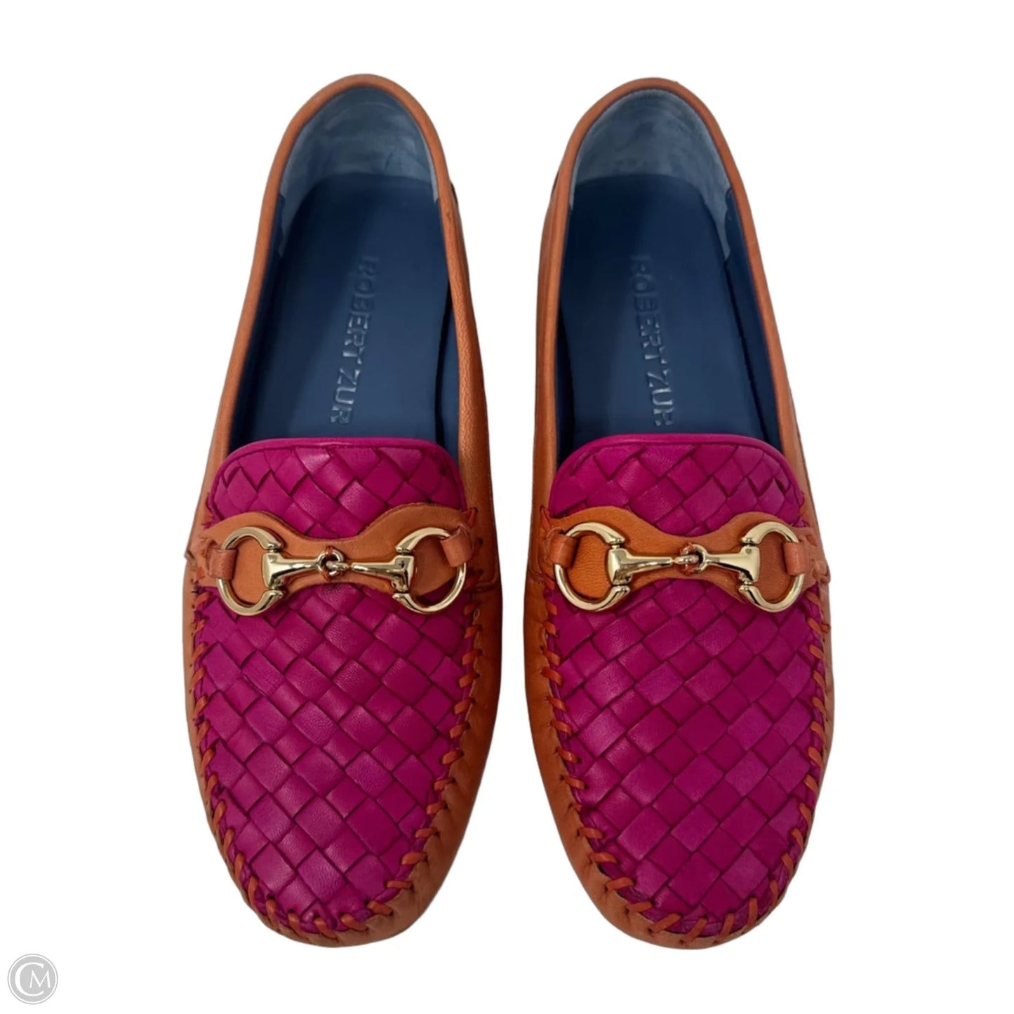 Perlata Driving Loafers By Robert Zur In Orange & Pink, Size: 8