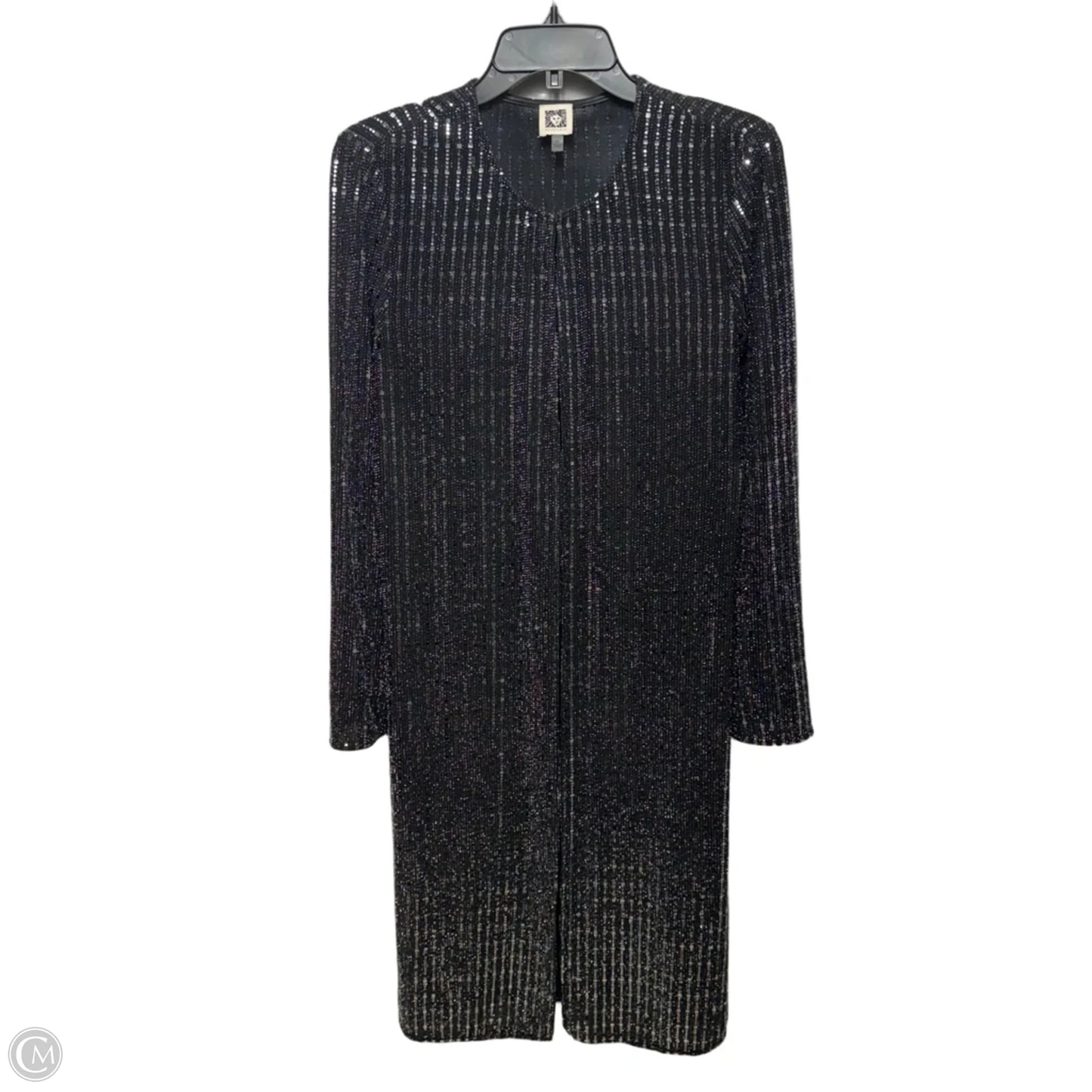 Kimono By Anne Klein In Black & Silver, Size: M