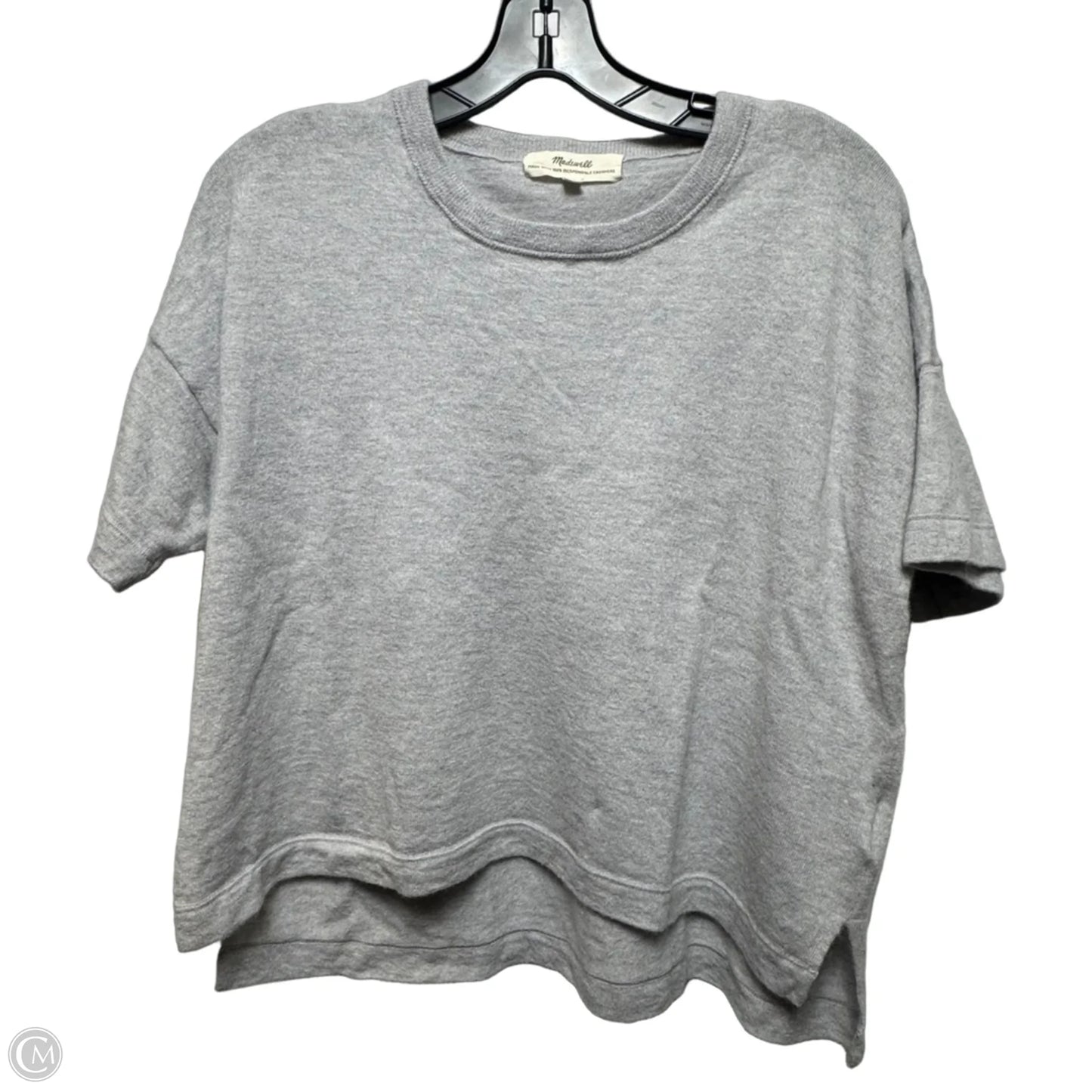 Top Short Sleeve Cashmere By Madewell In Grey, Size: M