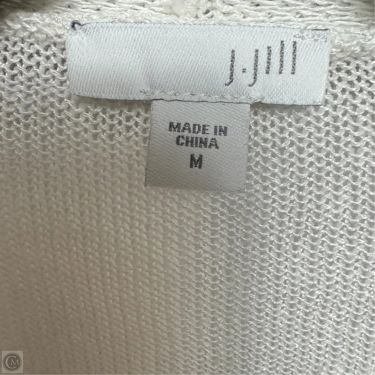 Linen Blend Sweater Cardigan By J. Jill In White, Size: M