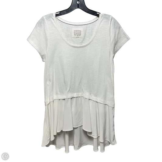 Top Short Sleeve By Postmark In White, Size: M