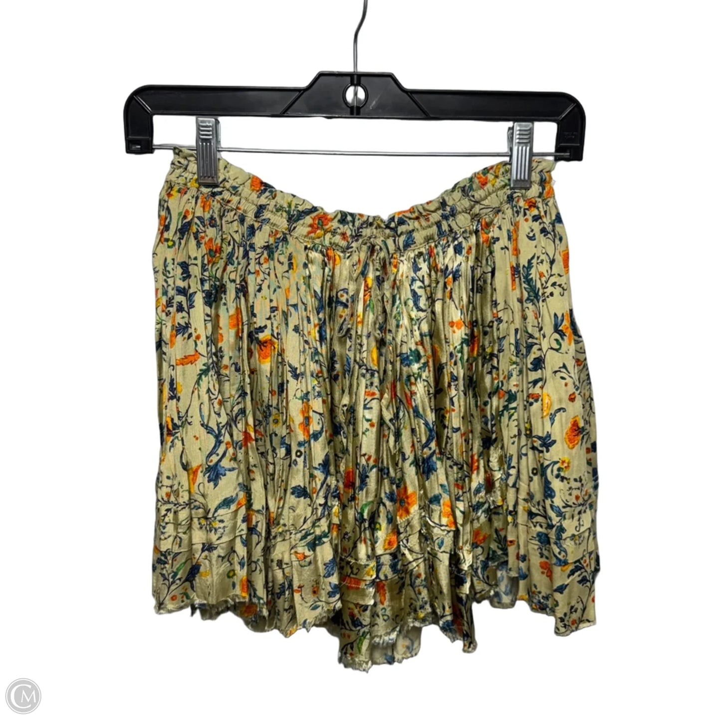 Skirt Mini & Short By Free People In Green Combo Floral Print, Size: S