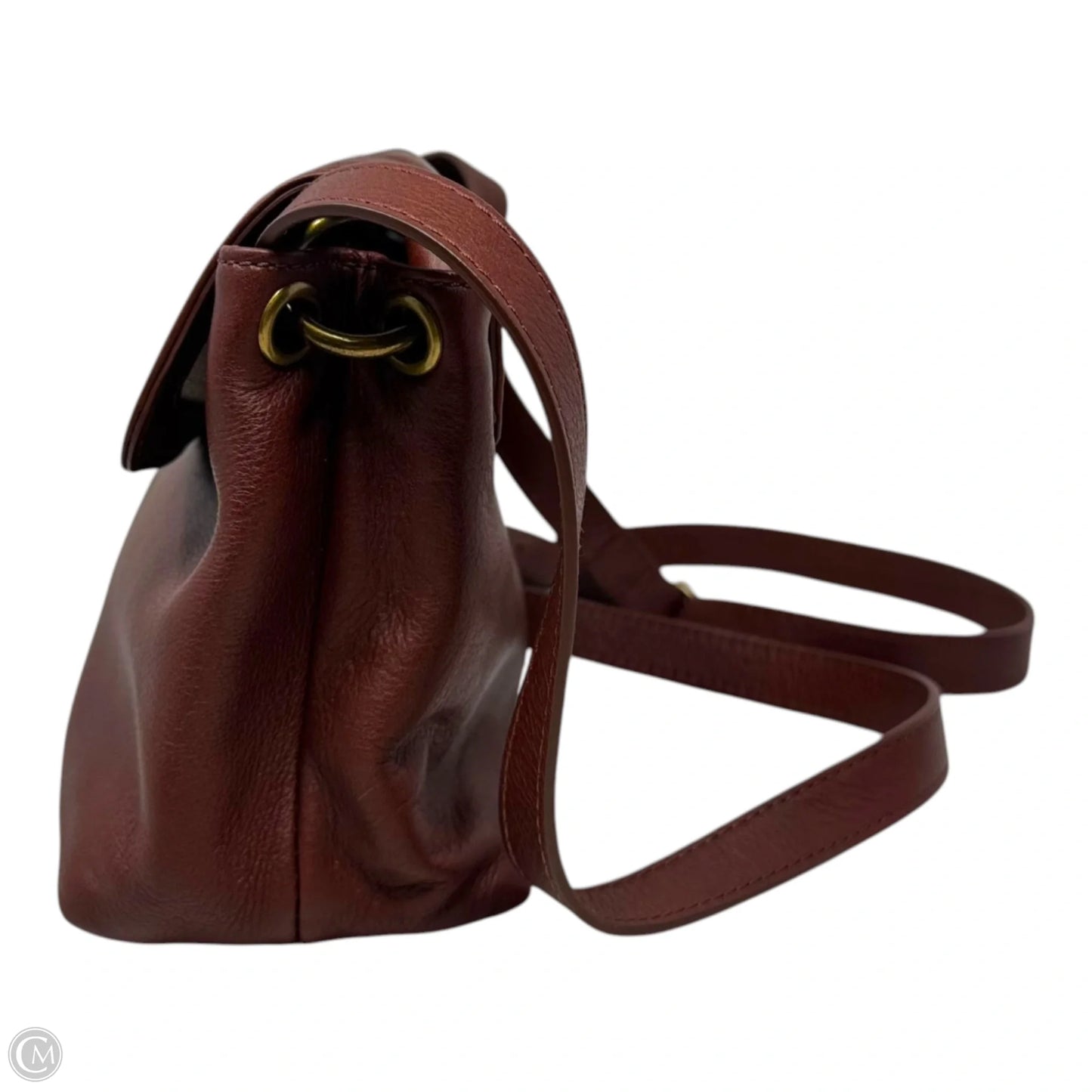 Leather Flap Crossbody Designer By Ugg, Size: Medium