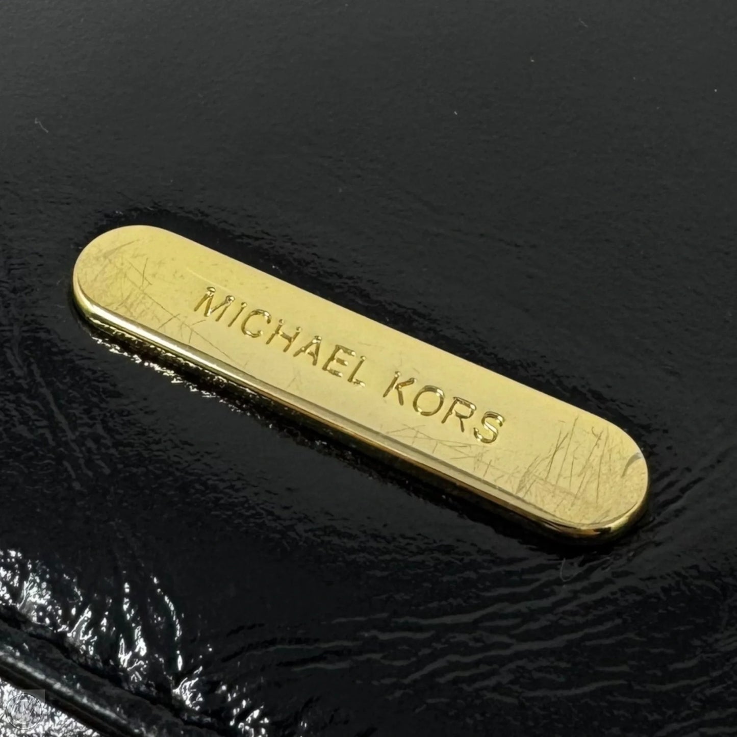 Patent Flap Shoulder Handbag Leather By Michael By Michael Kors, Size: Medium