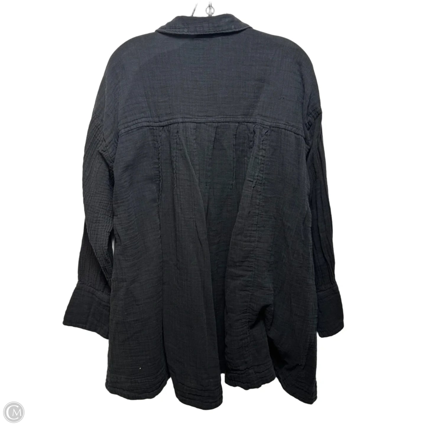 Tunic Long Sleeve By Free People In Black, Size: M