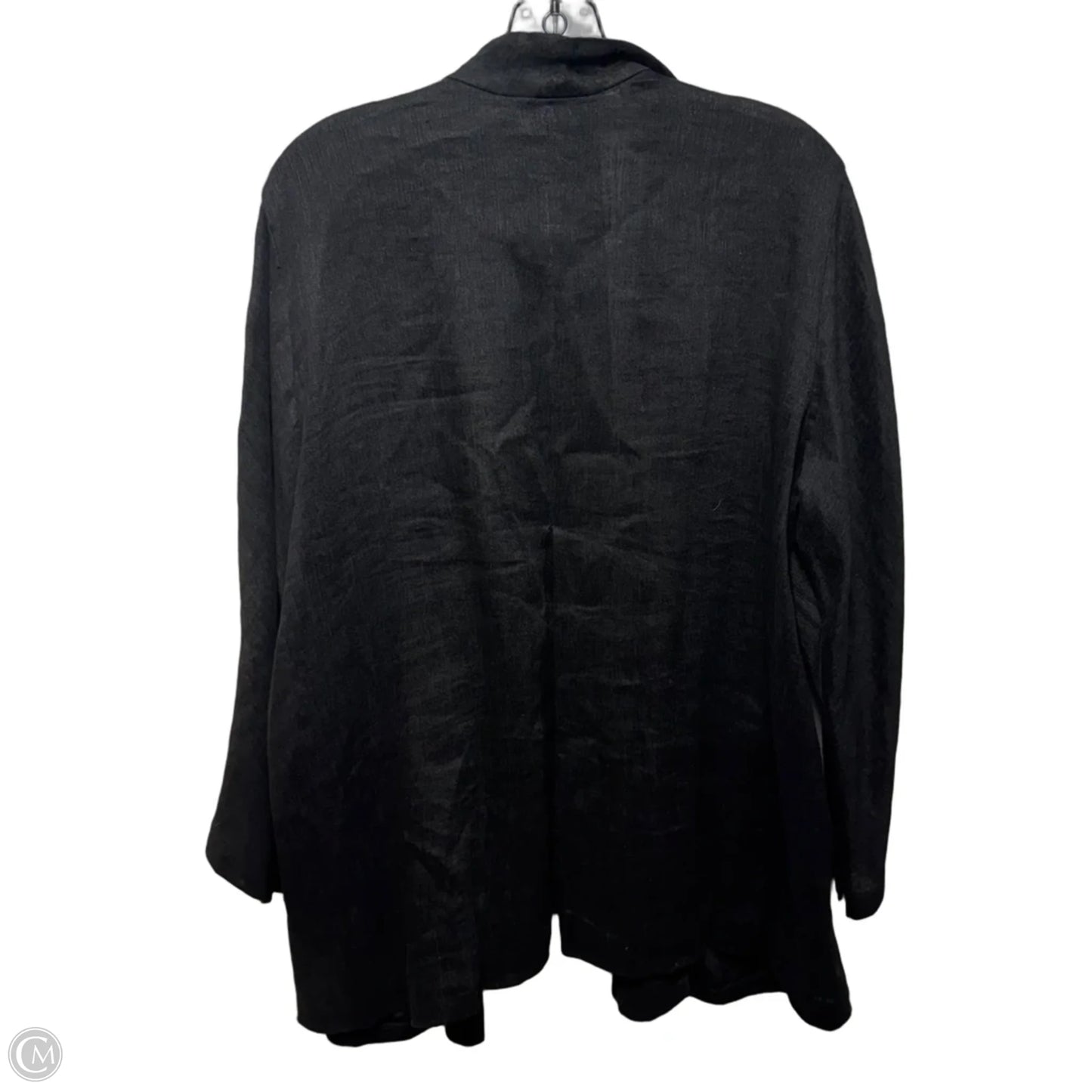 Linen Blend Cardigan By Eileen Fisher In Black, Size: Xl
