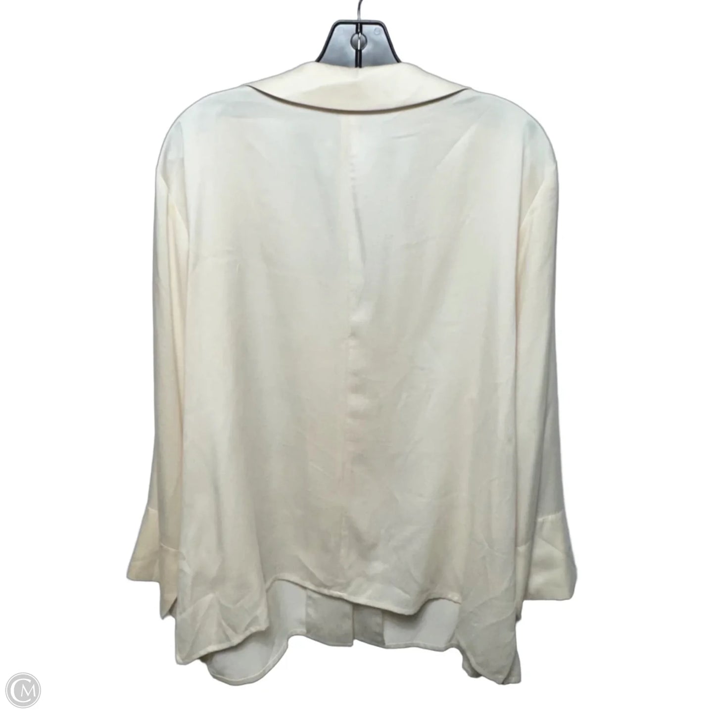 Silk Top Long Sleeve By Eileen Fisher In Cream, Size: 1x