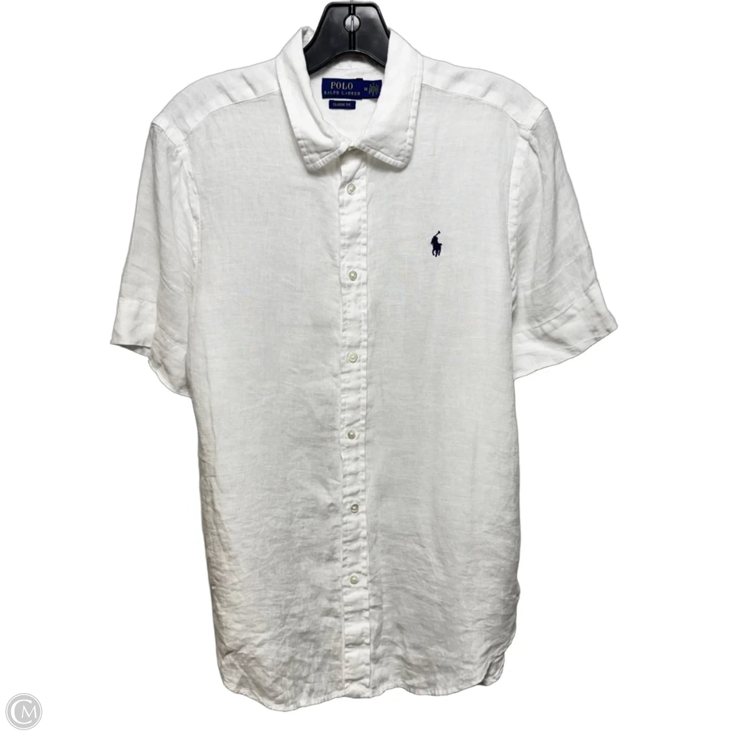 MEN’S Linen Top Short Sleeve By Polo Ralph Lauren In White, Size: M MEN’S