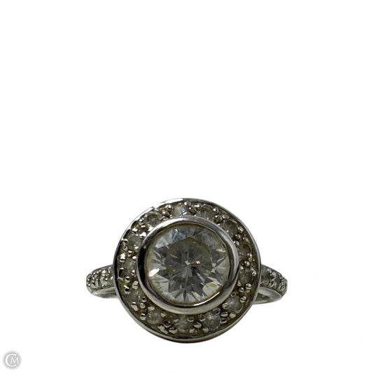 Sterling Silver & CZ Halo Ring, Size: 7
