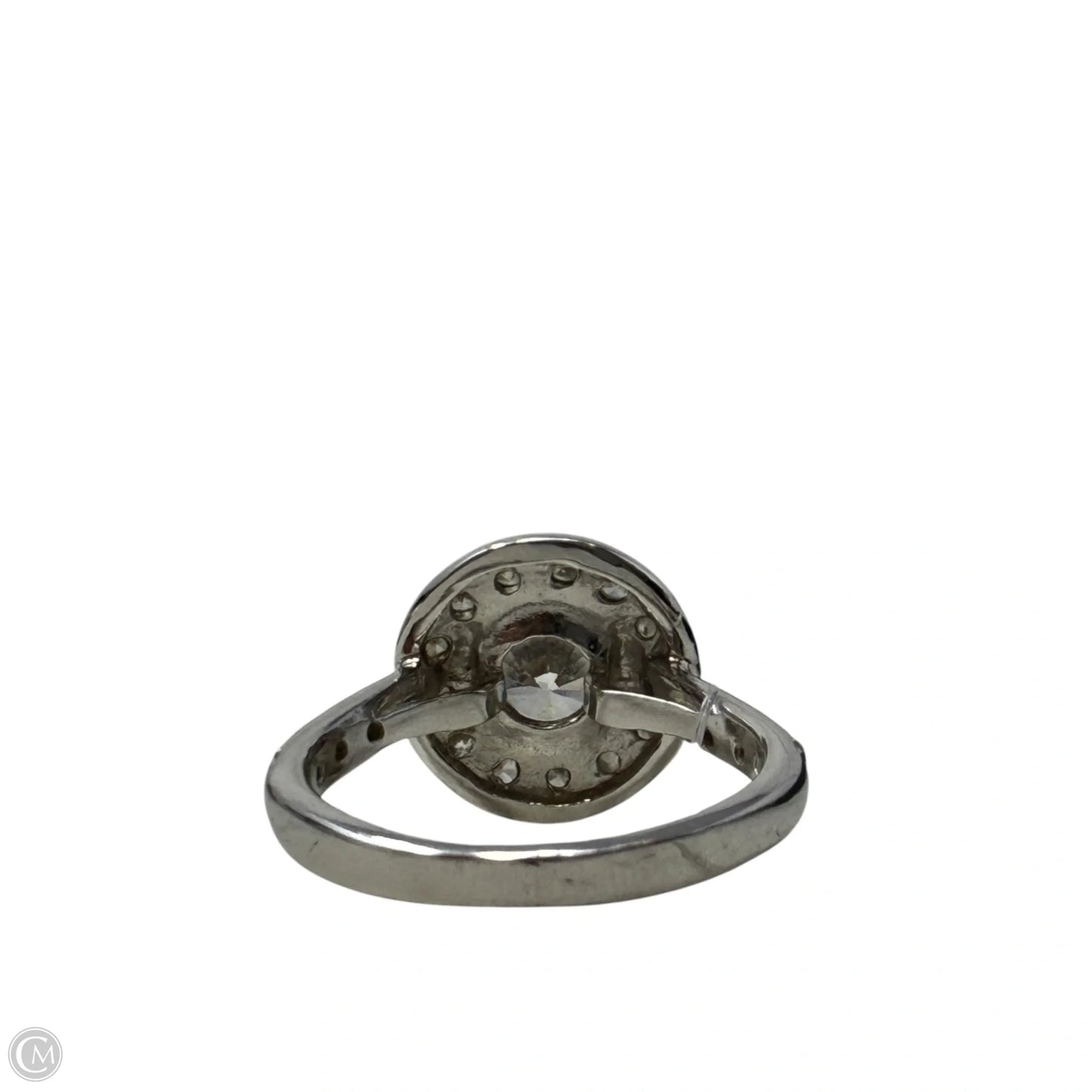 Sterling Silver & CZ Halo Ring, Size: 7