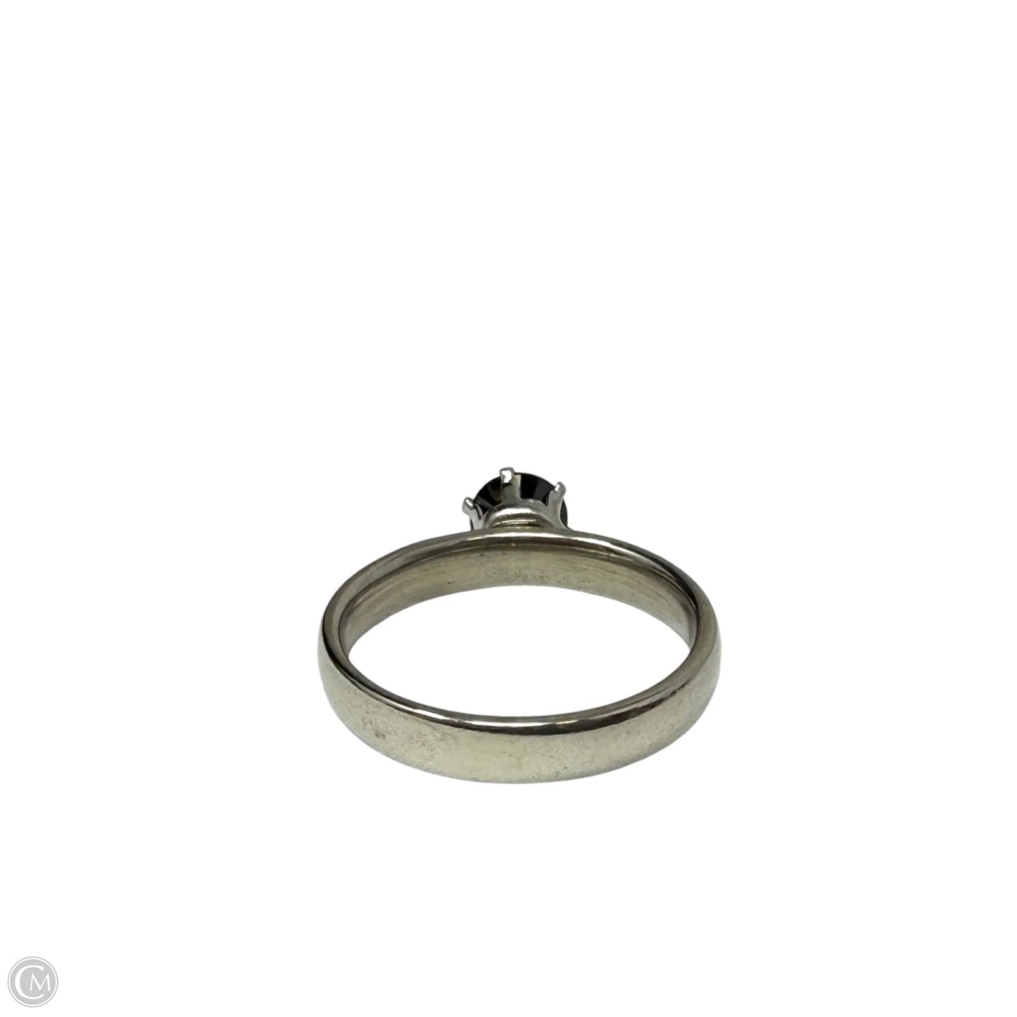 Silver Tone & Black Gem Ring Other By Clothes Mentor, Size: 8