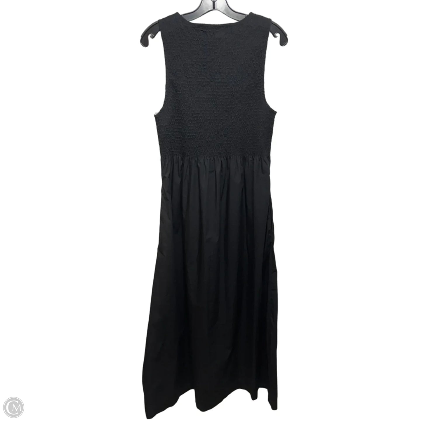 100% Organic Cotton Poplin Boat Neck Maxi Dress By Quince In Black, Size: L